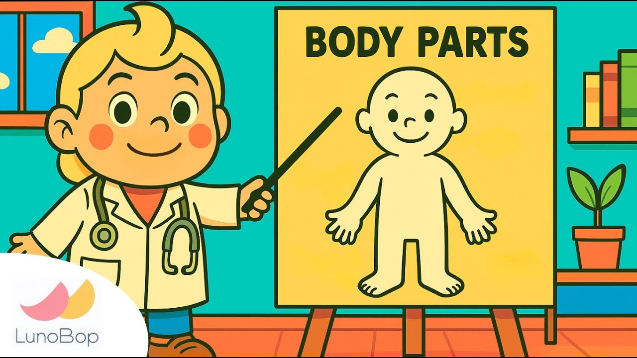The Body Parts Song | Learn Parts Of The Body For Kids & Toddlers ...