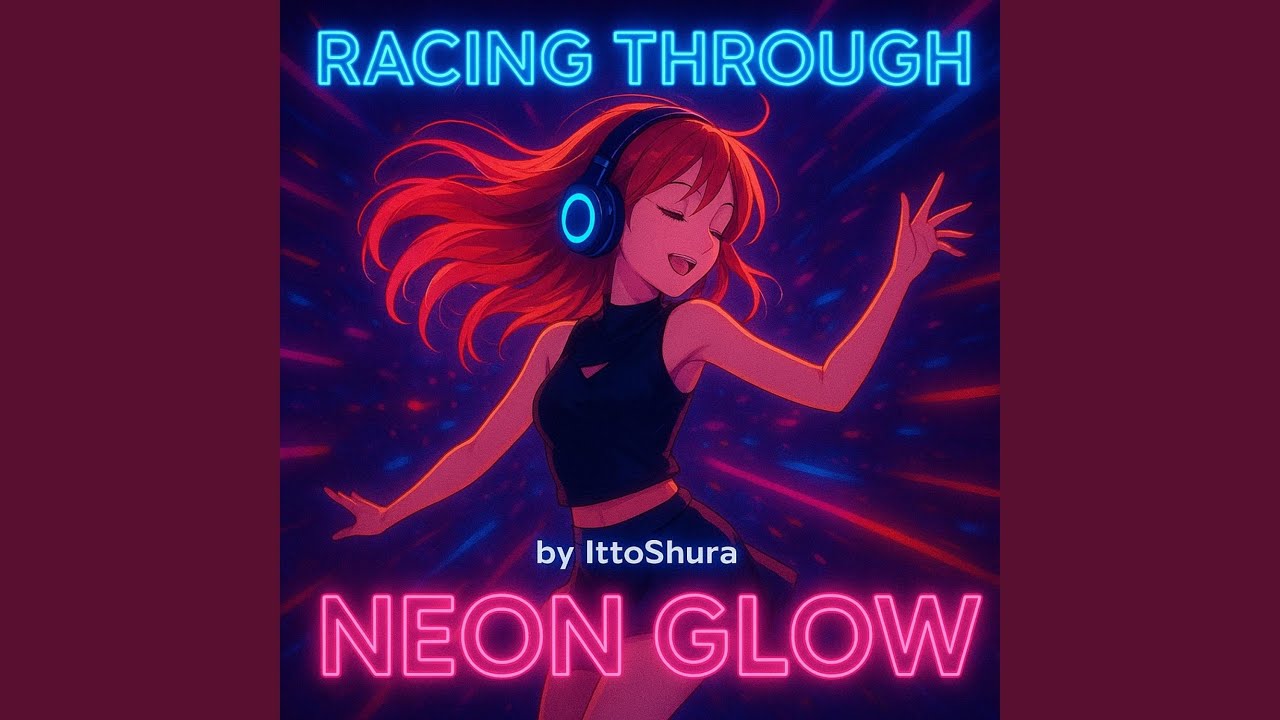 Racing Through Neon Glow