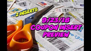 9/23/18 COUPON INSERT PREVIEW | 2 INSERTS & SOME GOOD COUPONS!