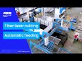 Fiber laser cutting with automatic feeding and unloading  robotic press brake bending cell