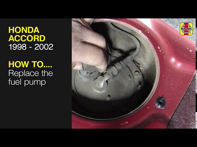 How to Replace the fuel pump on the Honda Accord 1998 to 2002