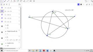 Geogebra Yardımıyla Yıldızın Iç Açıları Topln 180 Derece Olduğunu Gösterme