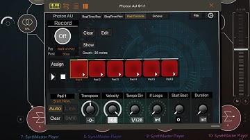 App [AUM+PhotonAU]x9SynthMasterPlayer HQ (iPad5 - Zé Osório)