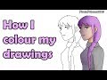 How i colour my drawings