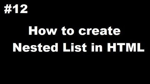How to create Nested List in Webpage With  HTML Tag|Complete website Tutorials in Hindi/Urdu Part-12