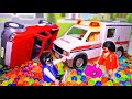 New Car Toy Adventures Cartoon | Cars for kids – Ambulance, Rescue, Police helicopter, Pickup truck