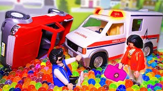 New Car Toy Adventures Cartoon | Cars for kids – Ambulance, Rescue, Police helicopter, Pickup truck