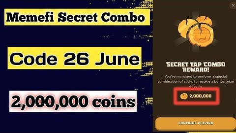 memefi daily combo | memefi secret combo 26 June