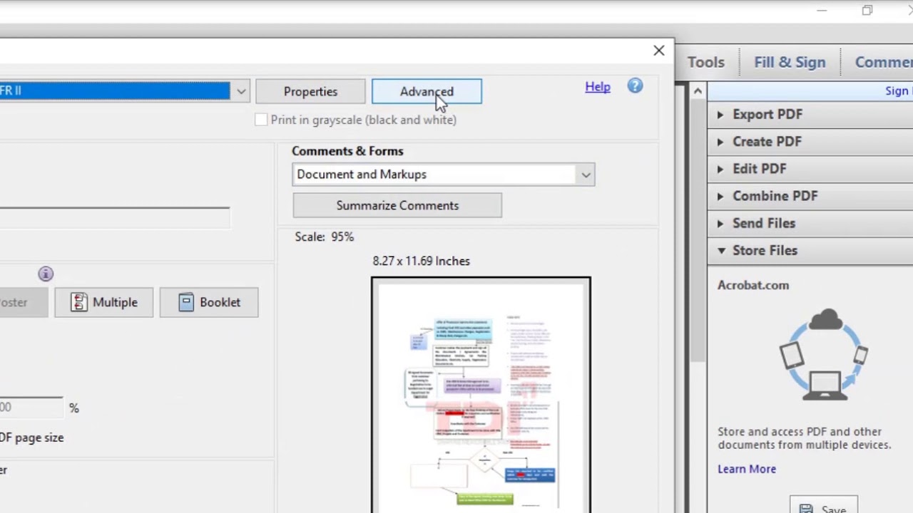 how to print a save as pdf file