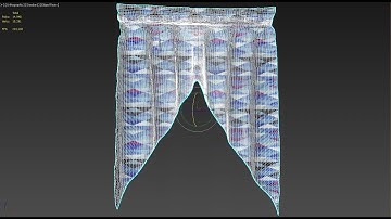 Wool primitive style curtain 3D model