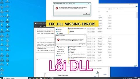 Lỗi File Dll khi cài đặt ứng dụng How to Fix All .DLL file Missing Error