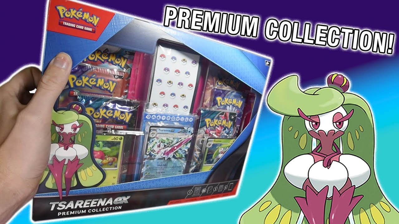 pokemon trading card games tsareena ex premium collection Amazon.com: Pokemon TCG Tsareena Ex Premium Collection main image 1