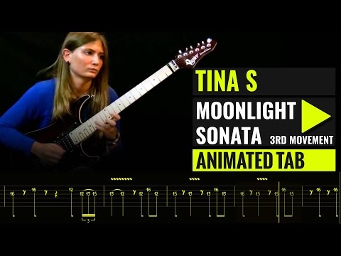 LUDWIG VAN BEETHOVEN - MOONLIGHT SONATA - 3RD MOVEMENT - TINA S - Animated Tab - Guitar Tutorial