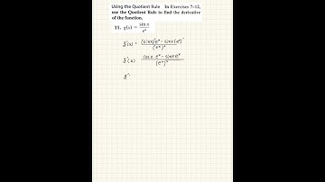 AP Calculus: Find the Derivative Using the Quotient Rule – Trig and Exponential Functions