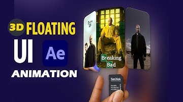 "3D Image Floating UI Animation in After Effects | Easy After Effects Tutorial"