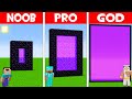 WHO BUILD THE MOST BIGGEST NETHER PORTAL NOOB vs PRO vs GOD in Minecraft?