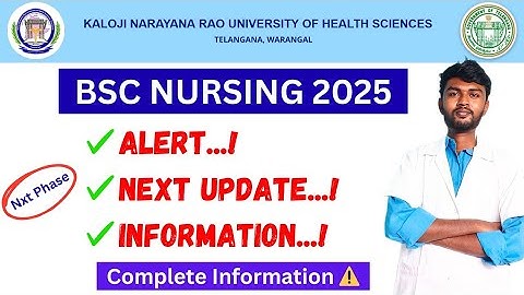 Last Day ⚠️- knruhs bsc nursing notification 2025 ts | knruhs notification 2025 | KNRUHS BSC Nursing