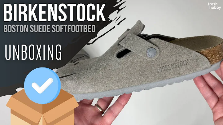 Birkenstock Boston Soft Footbed Suede Leather Stone Coin [Unboxing]