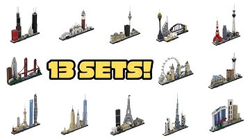 Building ALL 13 SKYLINES from LEGO Architecture Sets! [COMPILATION #1]
