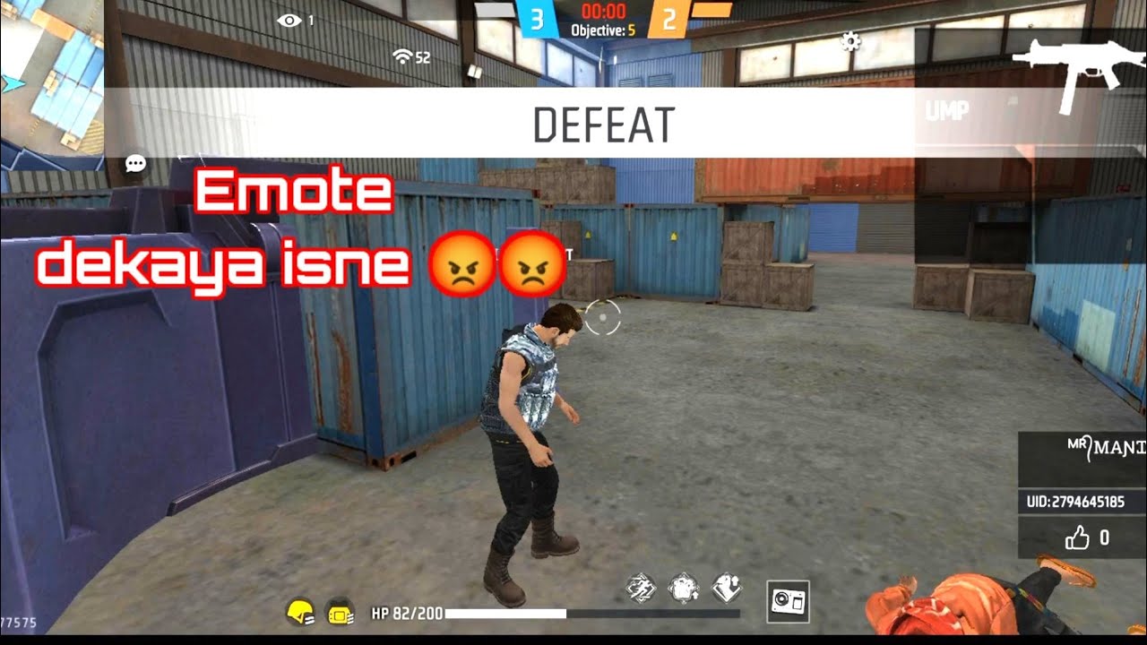 RANDOM ENEMY😡😡 SHOW'S ME LOL EMOTE || FREE FIRE SHORT || ##freefire # ...