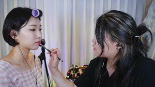 [ASMR] Makeup artist doing a summer daily makeup  | Professional collaboration ASMR