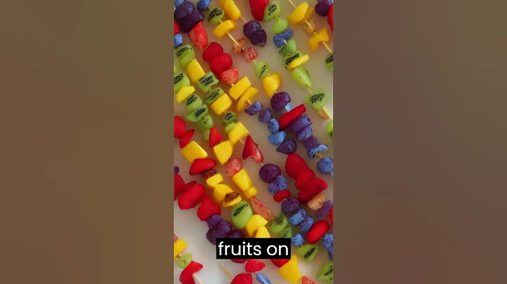 Rainbow Fruit Skewers 😋 #shorts