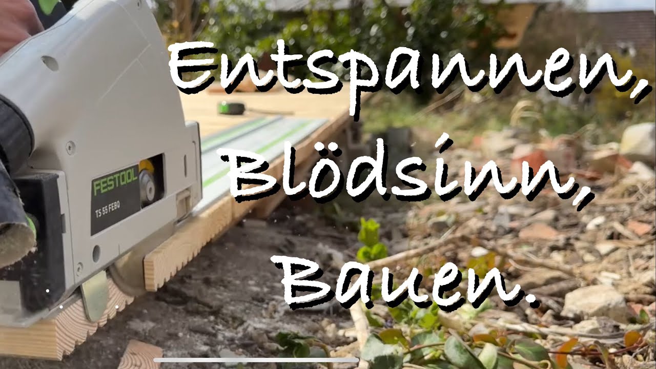 #7 Entspannter Bau mit Humor | Outdoor-Küche selber bauen - Gartenarbeit, Holz Pfad, Holz häckseln