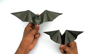 Diy Paper Bat That Fly Like A Real Bat Handmade Origami Bat Moving Paper Toy Making Ideas