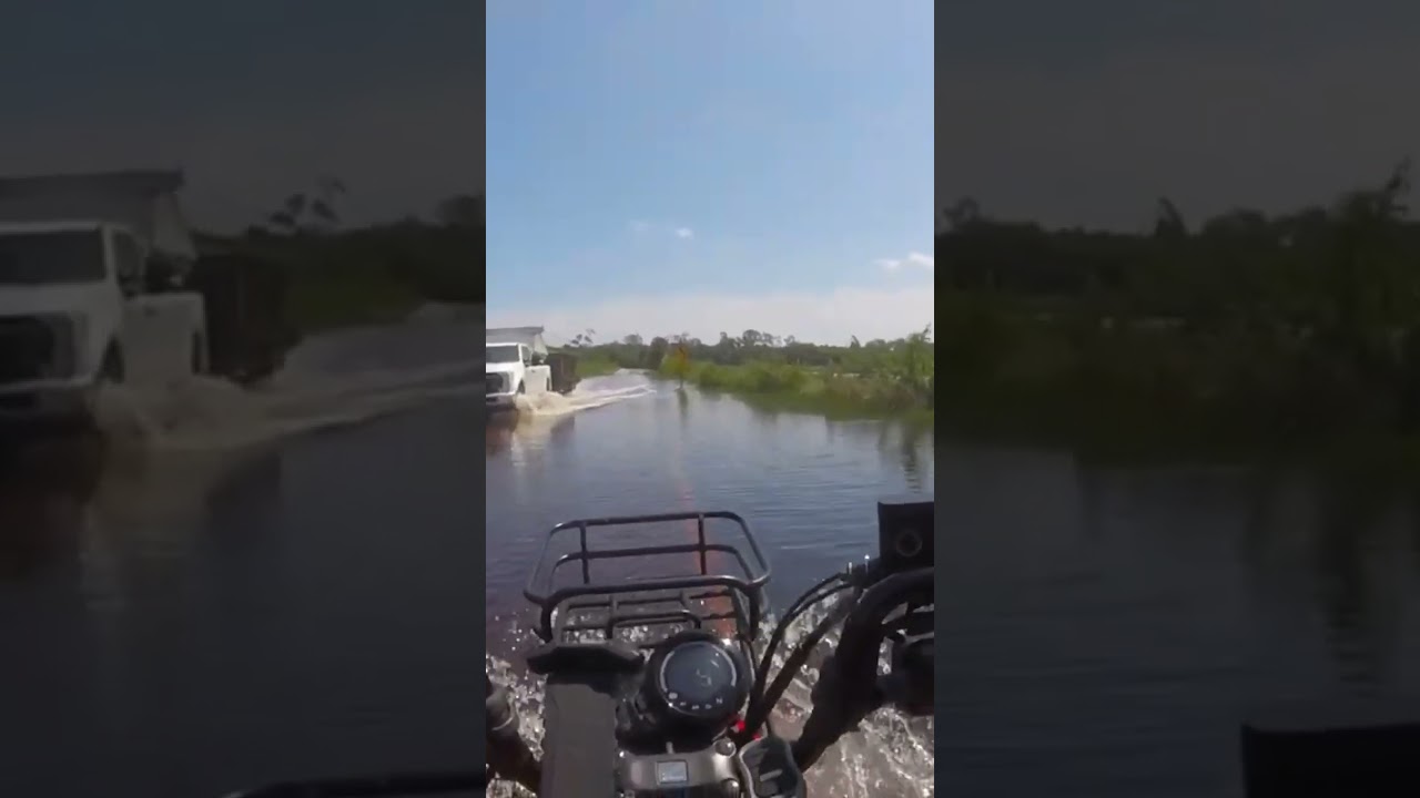 Testing the Water. Honda Trail 125. 