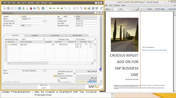 How To Create  - SAP Business One Tax Invoice