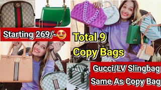 Meesho Copy Brand Handbags/Gucci LV/Start 269/-Unbelievable Price