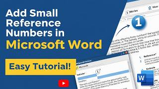 How to add small reference numbers in word || BACK-SPACE