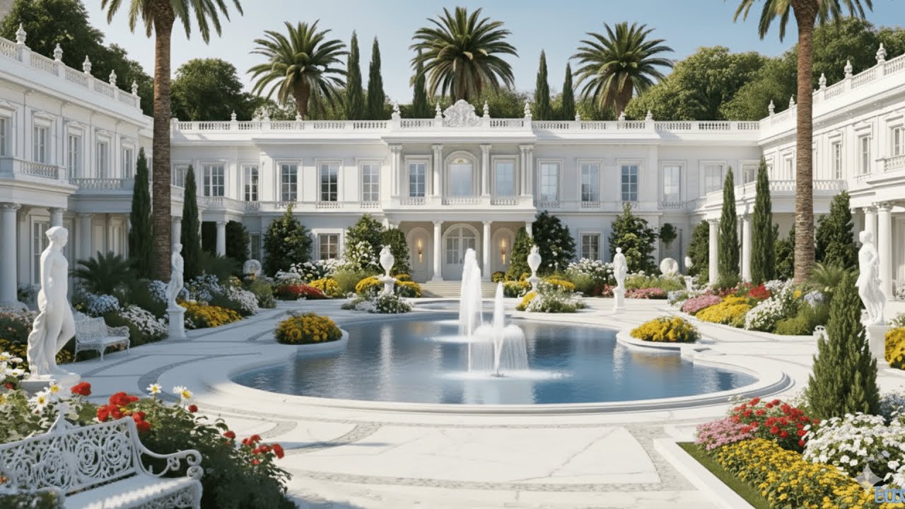 This European White Dream Mansion Will Leave You Speechless | Luxury Living