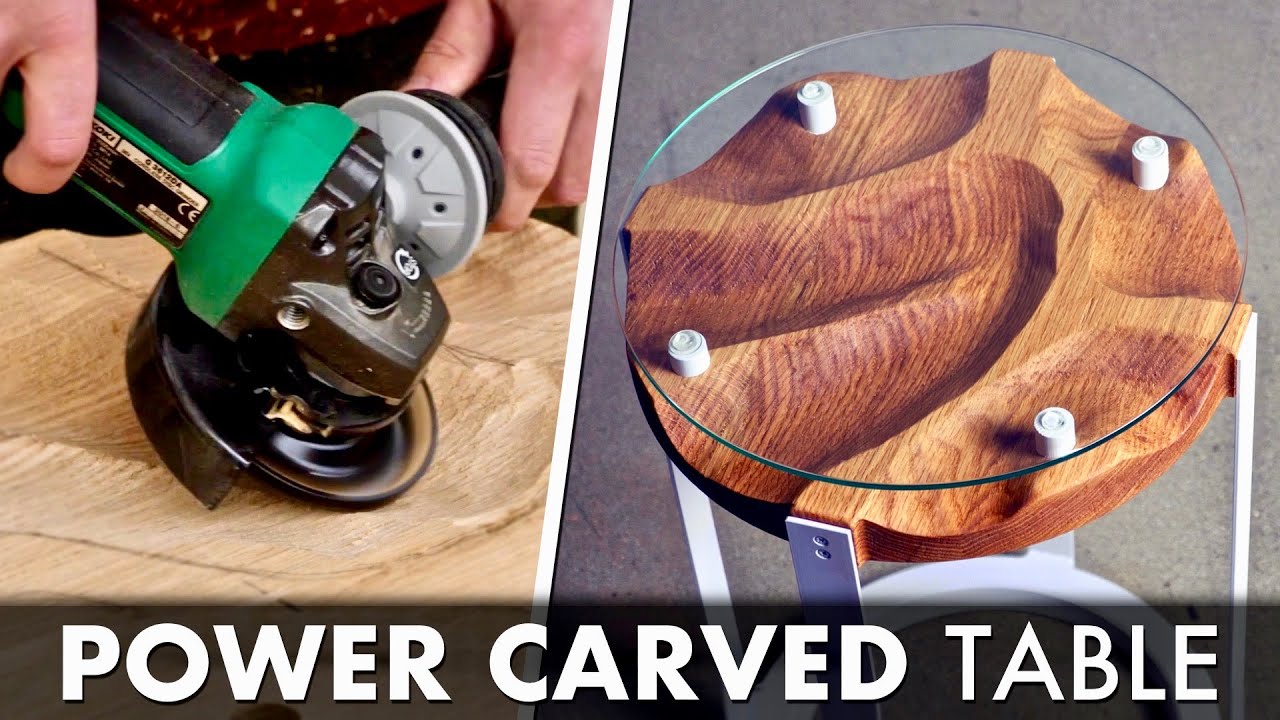 Power Carving The Dune End Table // How To - Woodworking — Crafted  Workshop