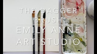 Watercolor Painting Tutorial - How I use the Dagger Paintbrush - Watercolor Painting Techniques