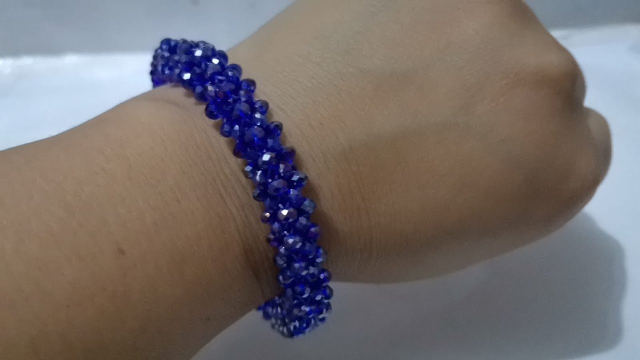 Pulsera tubular de cristal moderna