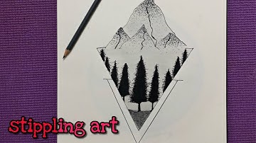 Stippling Art Tutorial For Beginners | How to Draw using Dots