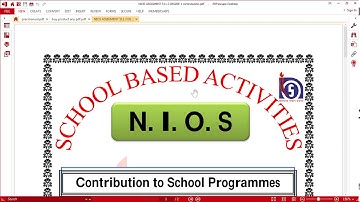511.3 Contribution to School programmes solve with pdf nios deled sba file