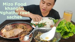 Mizo FOOD// Bawngsa leh sachek pawlh//NORTH EAST INDIA