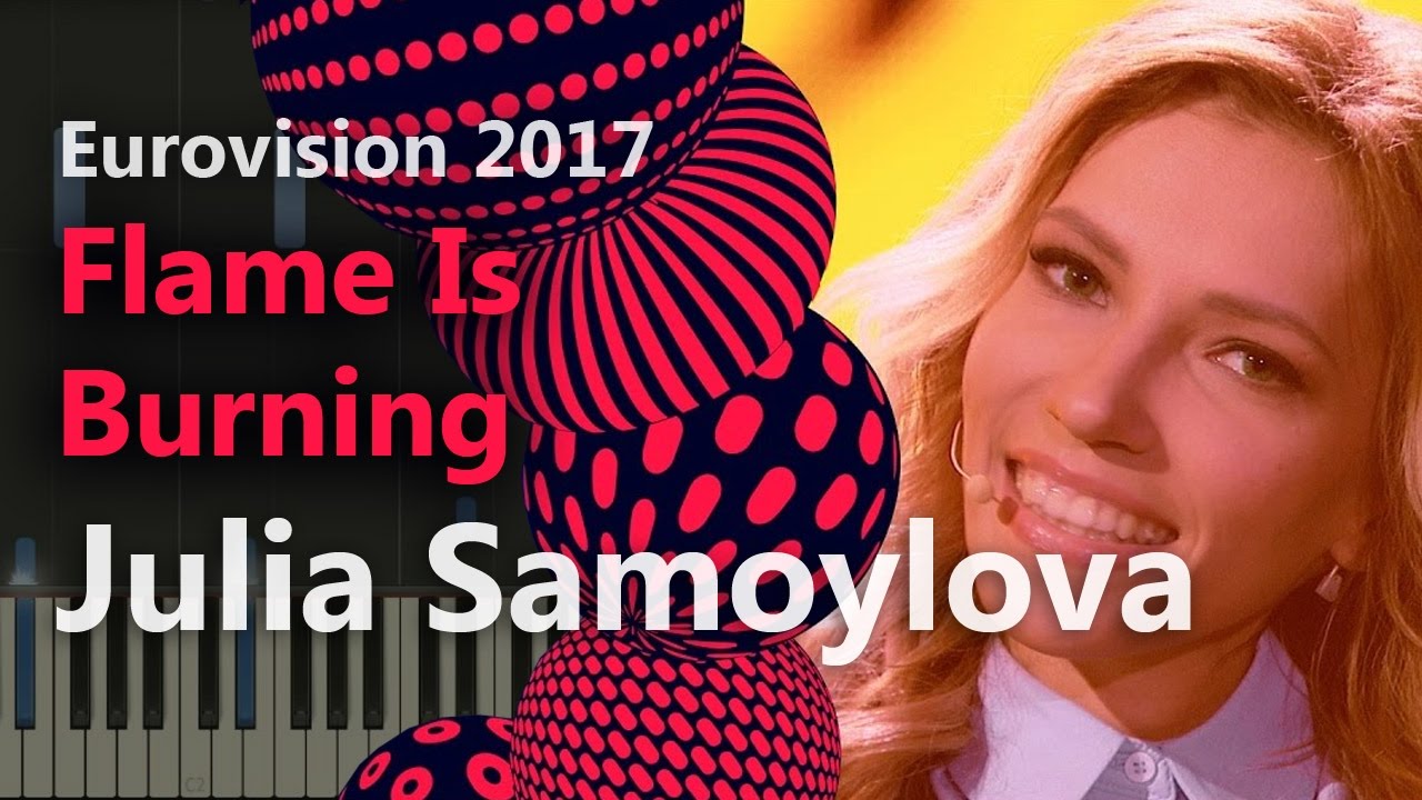 Julia Samoylova - Flame Is Burning НОТЫ & MIDI | КАРАОКЕ | PIANO COVER
