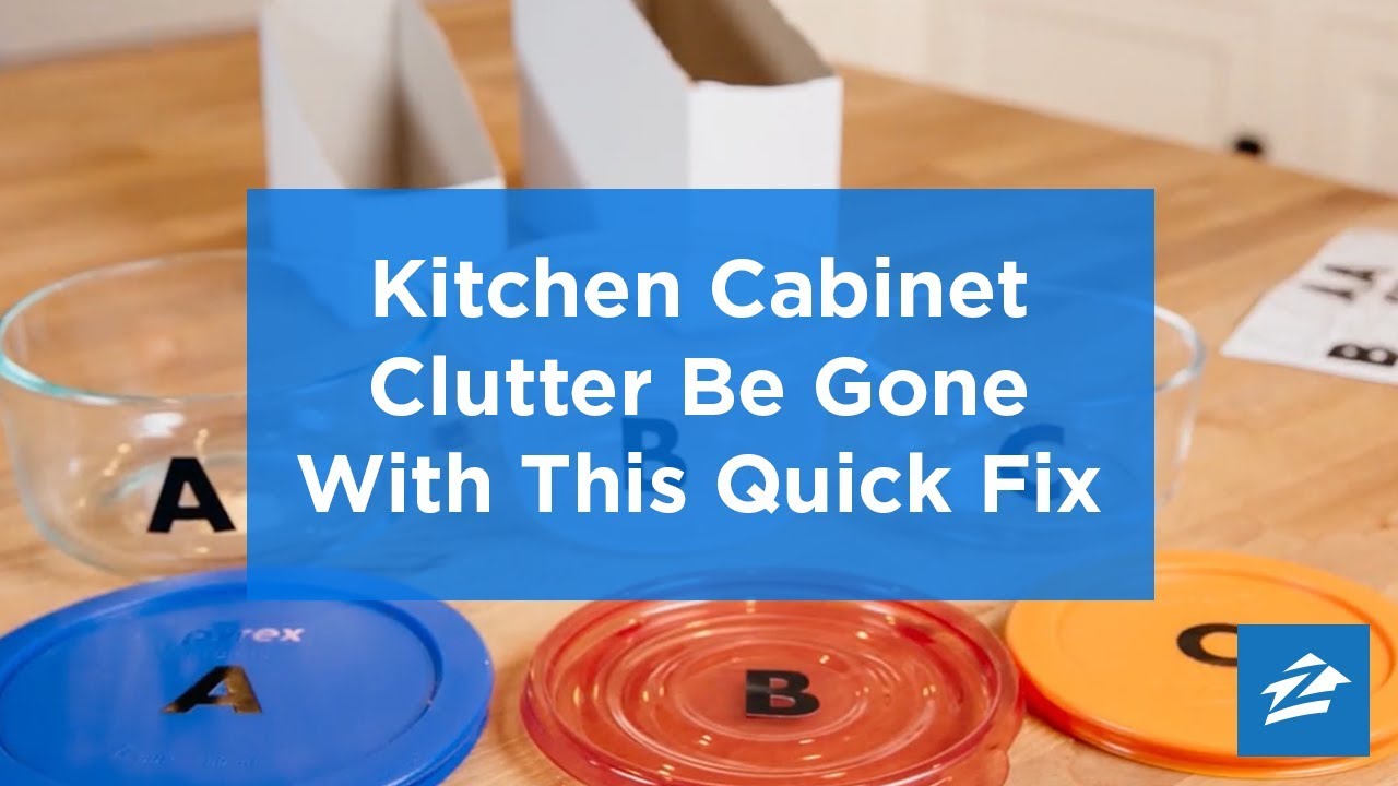Organize Kitchen Cabinet Clutter Quick & Easy | Zillow - YouTube
