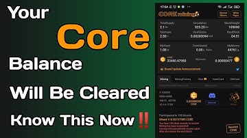Know This Before Your Core Balance Get Cleared ‼️ Your Satoshi BTCs Mining, Core Mainnet