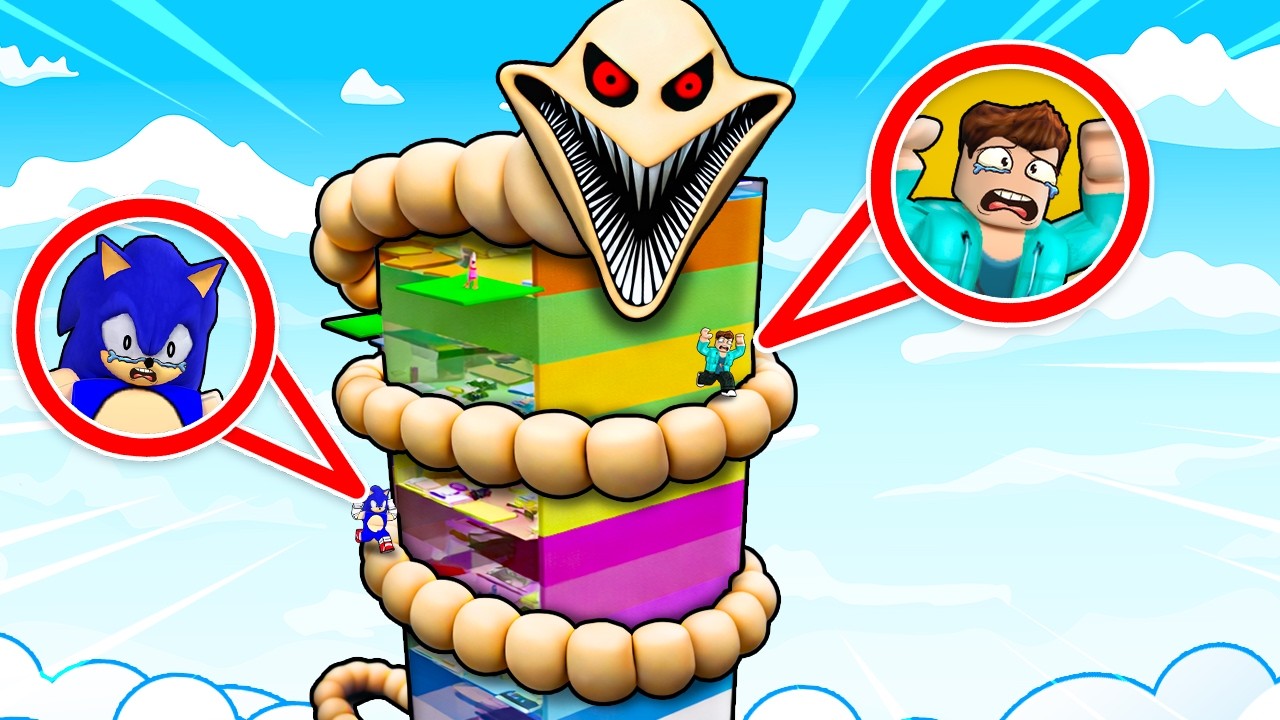 ESCAPE THE DEADLIEST WORM TOWER IN ROBLOX !!