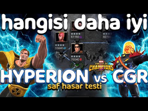 HYPERION vs CGR(KOZMİK HAYALET SÜRÜCÜ) SAF HASAR TESTİ - HANGİSİ DAHA İYİ - MCOC