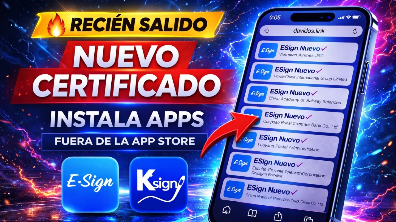 ¡NUEVO CERTIFICADO! Instala Apps FUERA de la APPSTORE con ESIGN y KSIGN en CUALQUIER Versión de iOS