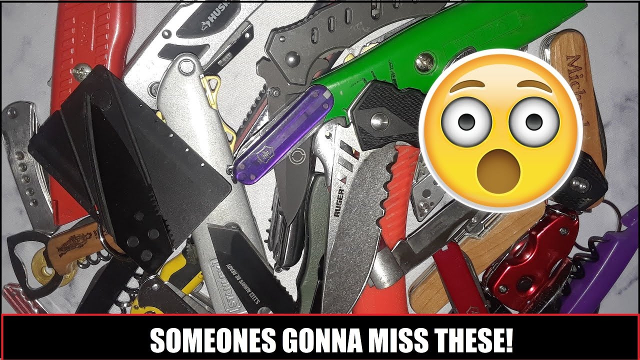 10lb Lot of TSA Knives! Searching For Hidden Treasures