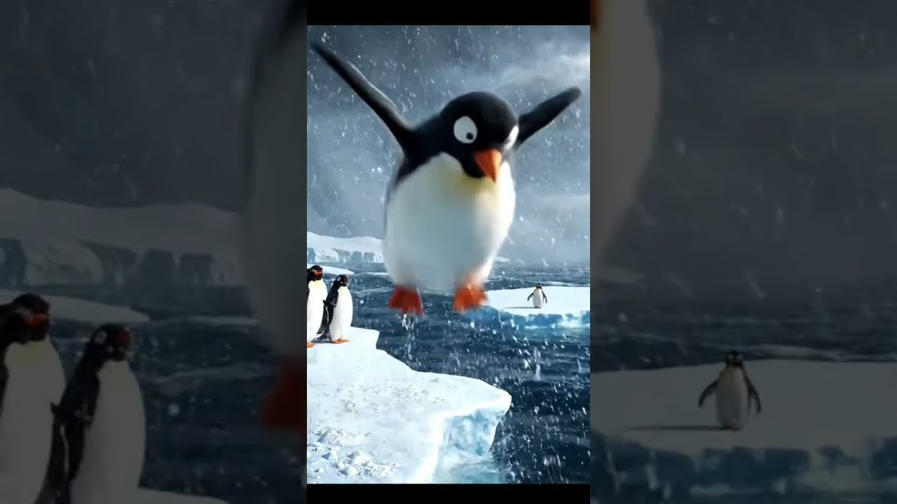 अकेला पेंग्विन और उसकी हिम्मत # shorts
