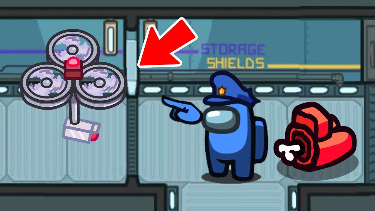 I Added DRONE CAMERAS To Among Us...