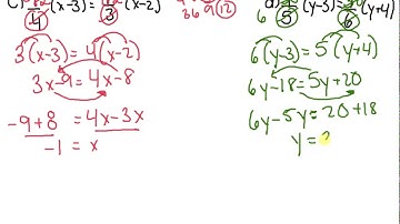 MPM1D 4.3 Solving Equations Involving Fractions Video 6