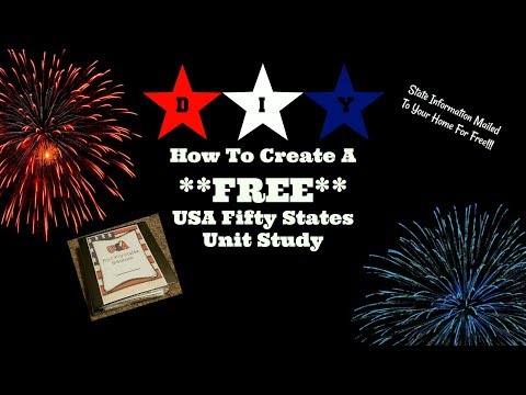 DIY Homeschool ** FREE ** USA 50 States Unit Study | Geography Curriculum